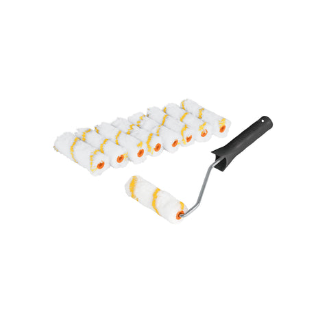 Kit de maneral y 9 mini rodillos de 4' de poliéster, Truper | ROPI-420N9 | 12132