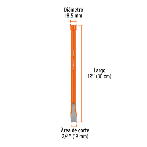 Cincel de corte frío de 3/4 X 12', Truper | C-3/4X12 | 12148