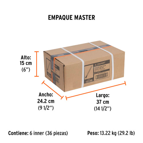Cincel de corte frío de 3/4 X 12', Truper | C-3/4X12 | 12148