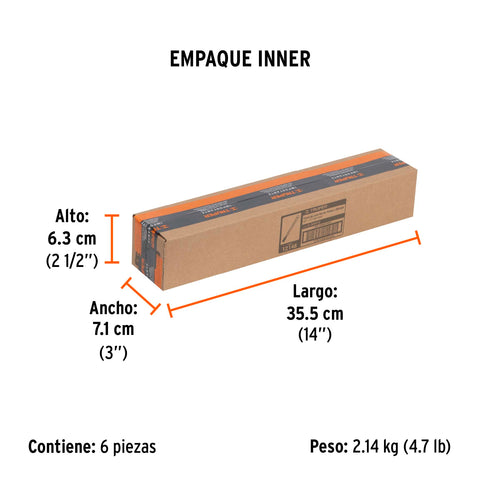 Cincel de corte frío de 3/4 X 12', Truper | C-3/4X12 | 12148
