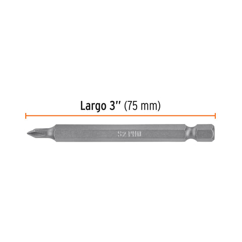 Estuche con 5 puntas de cruz PH0 largo 3', Truper Expert | PUDE-1300 | 12150