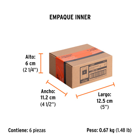 Estuche con 5 puntas de cruz PH1 largo 3', Truper Expert | PUDE-1301 | 12152