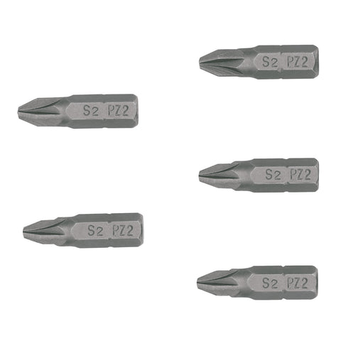 Estuche con 5 puntas pozidriv PZ2 largo 1', Truper Expert | PUDE-2102 | 12158