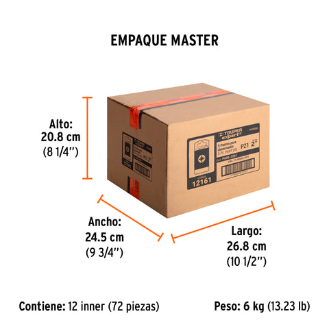 Estuche con 5 puntas pozidriv PZ1 largo 2', Truper Expert | PUDE-2201 | 12161