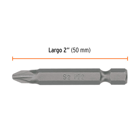 Estuche con 5 puntas pozidriv PZ2 largo 2', Truper Expert | PUDE-2202 | 12162
