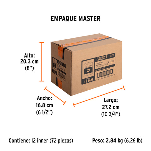 Estuche con 5 puntas planas de 5/32' largo 1', Truper Expert | PUDE-3115 | 12165