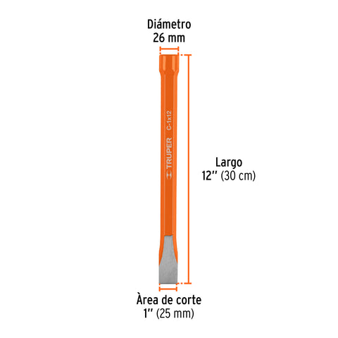 Cincel de corte frío de 1 X 12', Truper | C-1X12 | 12166