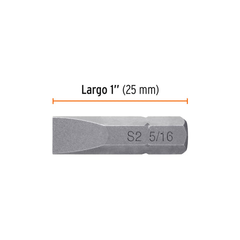 Estuche con 5 puntas planas de 5/16' largo 1', Truper Expert | PUDE-3131 | 12170