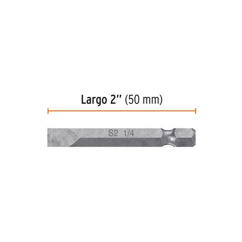 Estuche con 5 puntas planas de 1/4' largo 2', Truper Expert | PUDE-3225 | 12171