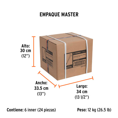 Cincel de corte frío 3/4 X 12' con grip, Truper | C-3/4X12G | 12172