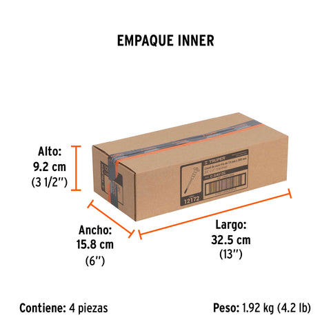 Cincel de corte frío 3/4 X 12' con grip, Truper | C-3/4X12G | 12172