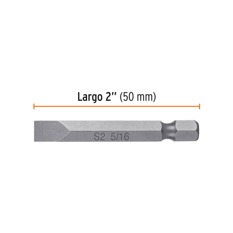 Estuche con 5 puntas planas de 5/16' largo 2', Truper Expert | PUDE-3231 | 12174