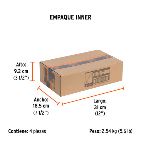 Cincel de corte frío 7/8 X 12' con grip, Truper | C-7/8X12G | 12175