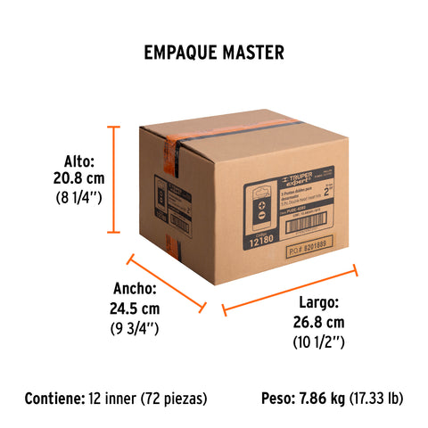Estuche con 5 puntas dobles PH3 y 5/16' largo 2', Expert | PUDE-4203 | 12180