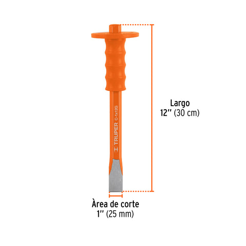 Cincel de corte frío 1 X 12' con grip, Truper | C-1X12G | 12181
