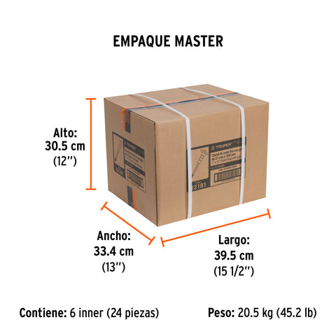 Cincel de corte frío 1 X 12' con grip, Truper | C-1X12G | 12181