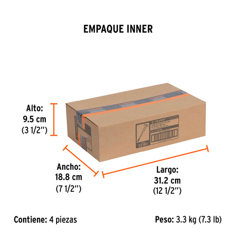 Cincel de corte frío 1 X 12' con grip, Truper | C-1X12G | 12181