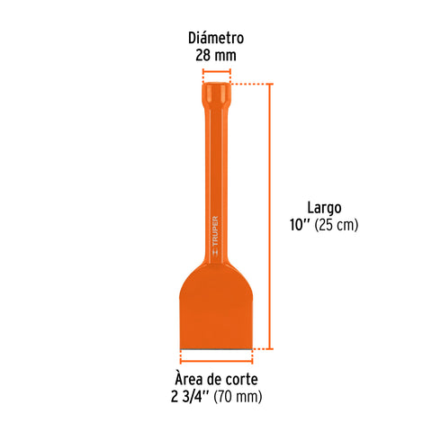 Cincel ladrillero 2-3/4 X 10', Truper | CL-2-3/4X10 | 12184