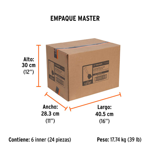 Cincel ladrillero 2-3/4 X 10' con grip, Truper | CL-2-3/4X10G | 12187