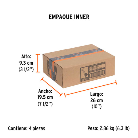 Cincel ladrillero 2-3/4 X 10' con grip, Truper | CL-2-3/4X10G | 12187