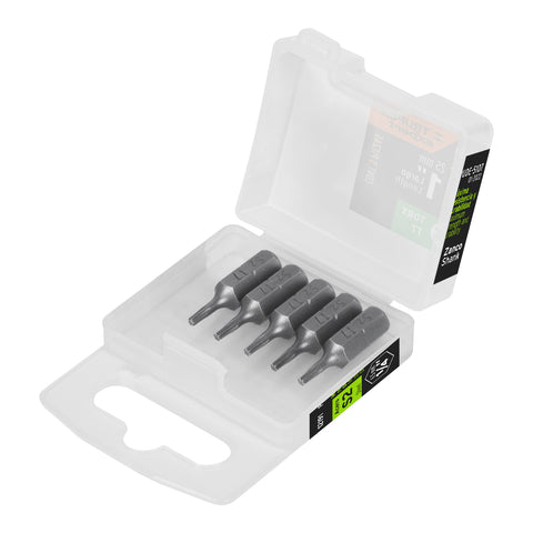Estuche con 5 puntas torx T7 largo 1', Truper Expert | PUDE-5107 | 12191