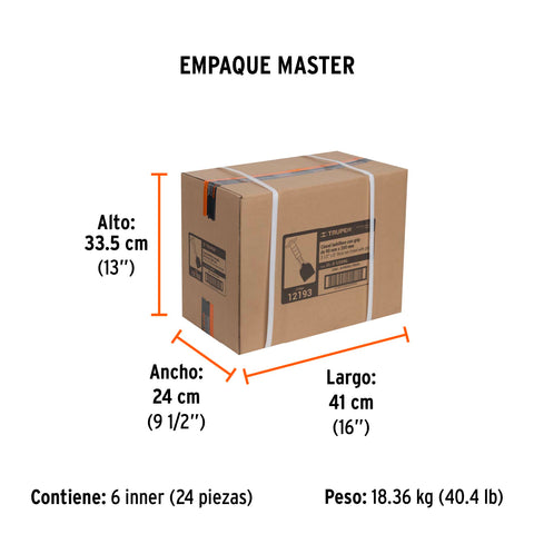 Cincel ladrillero 3-1/2 X 8' con grip, Truper | CL-3-1/2X8G | 12193