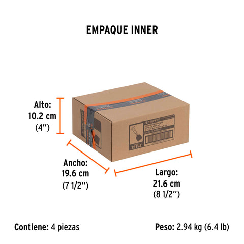 Cincel ladrillero 3-1/2 X 8' con grip, Truper | CL-3-1/2X8G | 12193