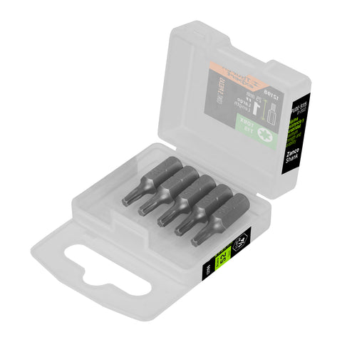 Estuche con 5 puntas torx T15 largo 1', Truper Expert | PUDE-5115 | 12198