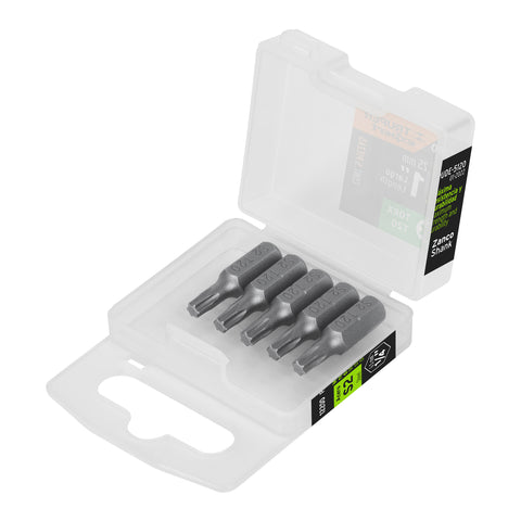 Estuche con 5 puntas torx T20 largo 1', Truper Expert | PUDE-5120 | 12200