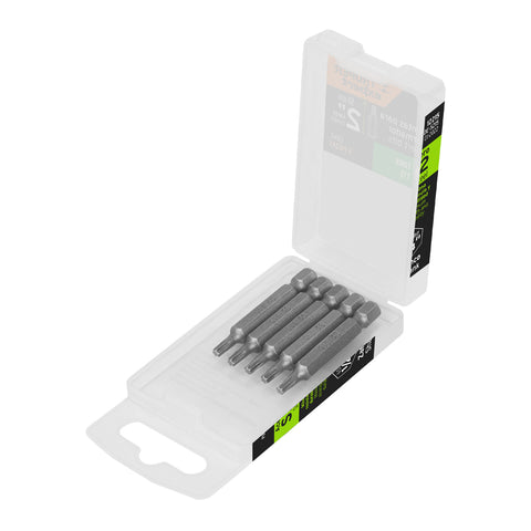 Estuche con 5 puntas torx T15 largo 2', Truper Expert | PUDE-5215 | 12215