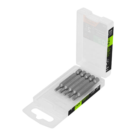 Estuche con 5 puntas torx T20 largo 2', Truper Expert | PUDE-5220 | 12216