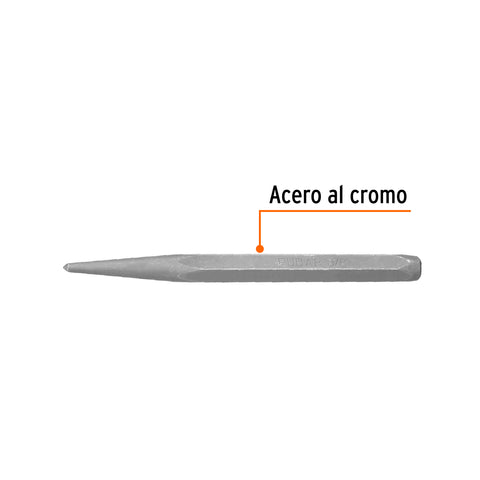Punzón 3/8' para barrenar, largo 4-7/8', Truper | PUBAR-3/8 | 12220