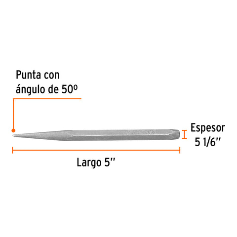 Punzón 5/16' para marcar, largo 5', Truper | PUMAR-5/16 | 12225