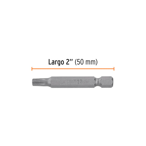 Estuche con 5 puntas torx T27 largo 2', Truper Expert | PUDE-5227 | 12260