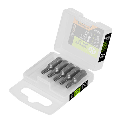 Estuche con 5 puntas torx T20 con seguro largo 1', Expert | PUDE-6120 | 12265