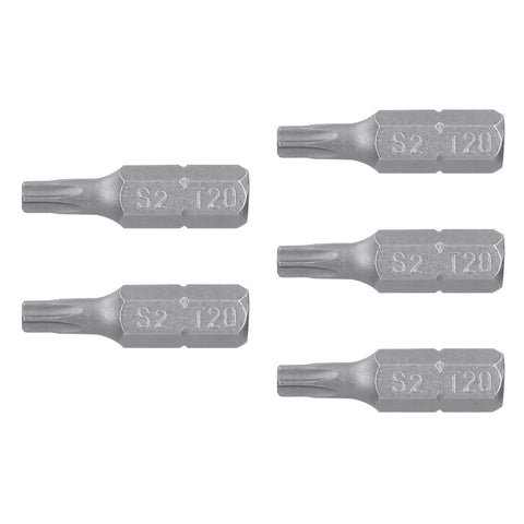 Estuche con 5 puntas torx T20 con seguro largo 1', Expert | PUDE-6120 | 12265