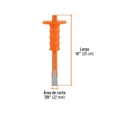 Cincel de corte frío 7/8 x 10' con grip, Truper | C-7/8X10G | 12274