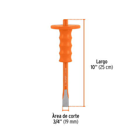 Cincel de corte frío 3/4 x 10' con grip, Truper | C-3/4X10G | 12275