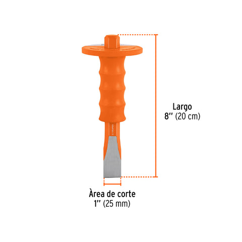 Cincel de corte frío 1 x 8' con grip, Truper | C-1X8G | 12276