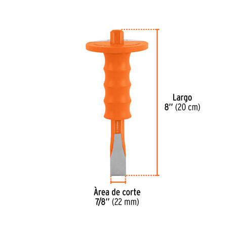 Cincel de corte frío 3/4 x 8' con grip, Truper | C-3/4X8G | 12278
