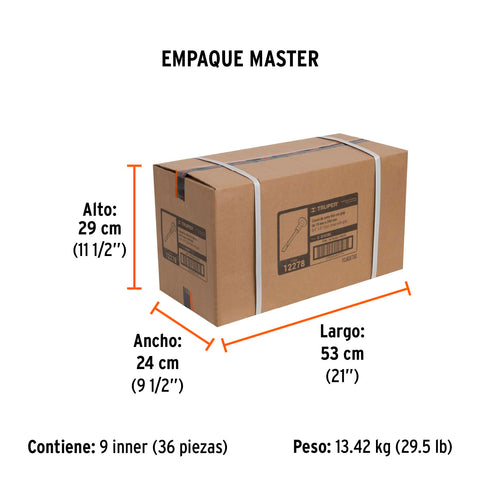 Cincel de corte frío 3/4 x 8' con grip, Truper | C-3/4X8G | 12278