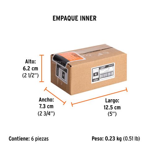 Estuche con 5 puntas torx T25 con seguro largo 1', Expert | PUDE-6125 | 12327