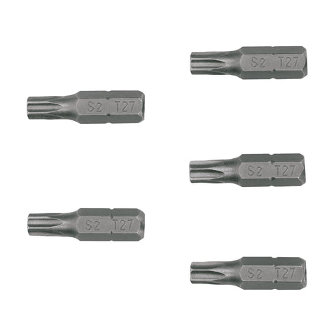 Estuche con 5 puntas torx T27 con seguro largo 1', Expert | PUDE-6127 | 12328