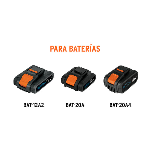 Cargador de baterías de 12 a 20V, enchufe tipo C, TRUPER PRO | CAR-INA2-2 | 12336