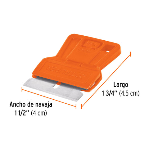 Minirraspador plástico con cuchilla de 1-1/2', TRUPER | RASP-1 | 12352