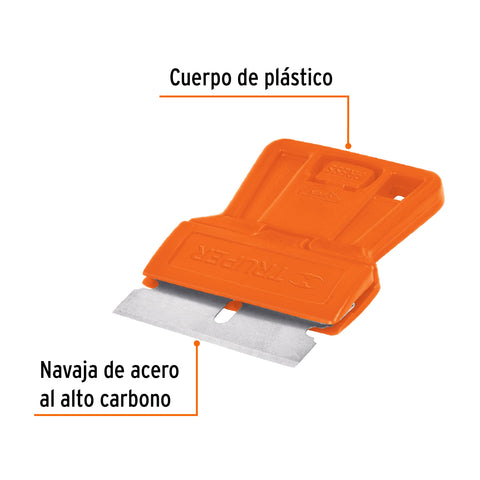 Minirraspador plástico con cuchilla de 1-1/2', TRUPER | RASP-1 | 12352