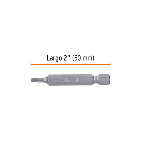 Estuche con 5 puntas torx T10 con seguro largo 2', Expert | PUDE-6210 | 12357