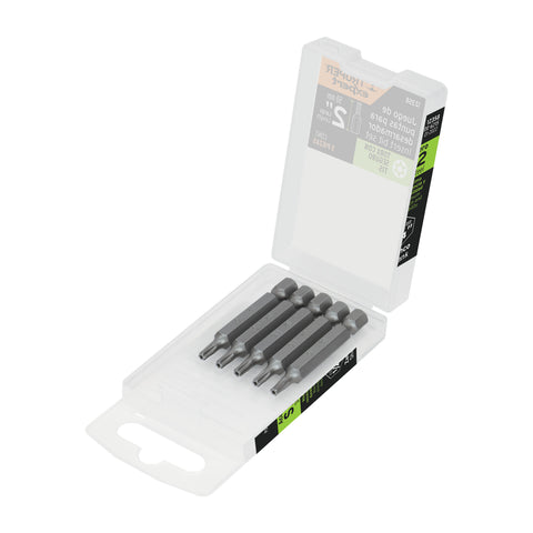 Estuche con 5 puntas torx T15 con seguro largo 2', Expert | PUDE-6215 | 12358