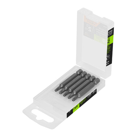 Estuche con 5 puntas torx T20 con seguro largo 2', Expert | PUDE-6220 | 12360