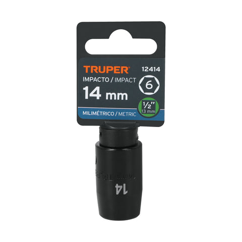 Dado cuadro 1/2' de impacto 6 puntas de 14 mm, Truper | D-7414-M | 12414